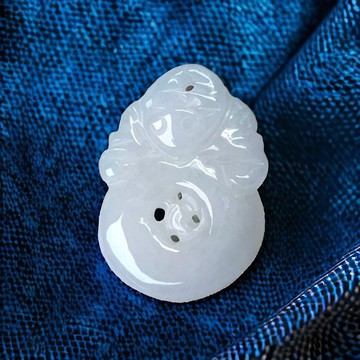 【福在眼前】白翡翡翠福貝項鍊 | 天然緬甸玉A貨翡翠 | 送禮