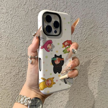 小魚貓咪蘋果17promax手機殼iPhone16pro卡通15pro女13可愛14新