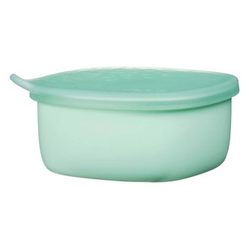 BBox 矽膠食物碗附蓋 莫蘭迪綠 寶寶副食品碗 兒童餐具  1個