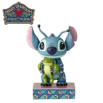 enesco 史迪奇與青蛙 塑像 公仔 精品雕塑 史迪奇 stitch 迪士尼 939966