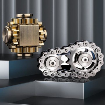 純銅金屬玩具齒輪聯動解壓減壓魔方指尖陀螺男生禮物十歲以上成人