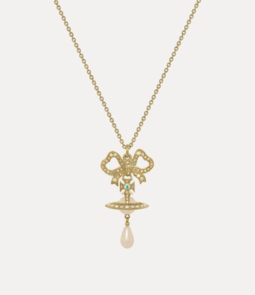 Vivienne Westwood Rigoberta Pearl Pendant Necklace Gold-aurore-boreale-crystal-creamrose-pearl Gold-aurore-boreale-crystal-creamrose-pearl Women