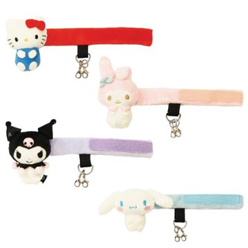 小禮堂 Sanrio 三麗鷗  絨毛造型魔鬼氈鑰匙圈 (全身款) Kitty 美樂蒂 酷洛米 大耳狗