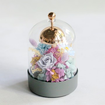 風鈴玻璃盅檯燈 - 迷霧灰