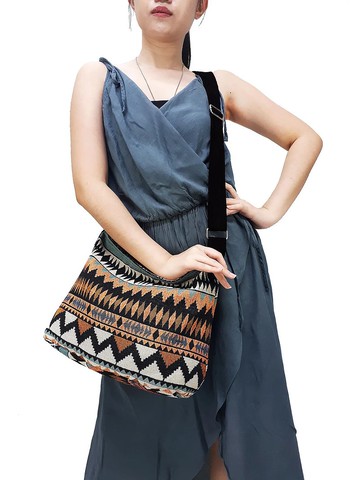 棉編織袋女士單肩包單肩包多色單肩包