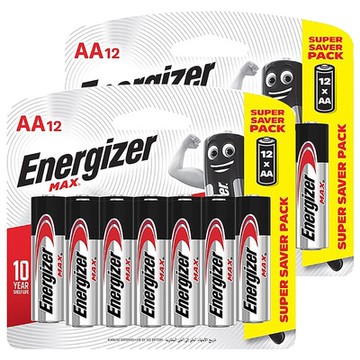 【Energizer 勁量】MAX鹼性3號AA電池24入吊卡裝(1.5V長效鹼性電池LR6)