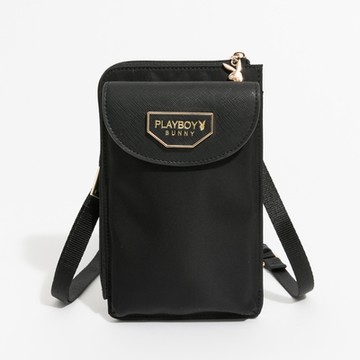 PLAYBOY - 零錢包附長背帶/手挽帶  Stance系列 - 黑色