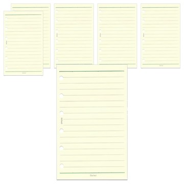 Raymay袖珍6.5mm橫格內頁 方便攜帶 書寫流暢 適用於各種筆記需求  米白色  6入