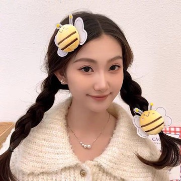 隔日到貨⚡小蜜蜂髮夾 卡通髮夾 蜜蜂髮圈 前額劉海夾 側邊劉海夾子 可愛髮卡 兒童髮圈 兒童碎發夾 鴨嘴夾 頭飾 頭繩