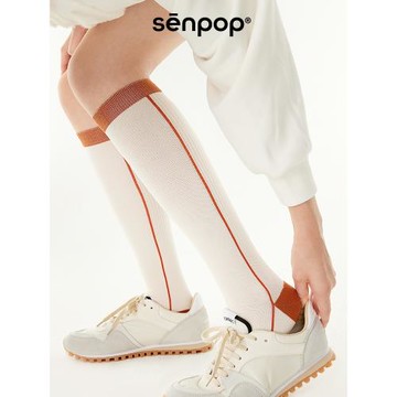 上森騎行襪壓力襪運動小腿襪女壓縮襪壓力瘦腿襪黑色跑步運動襪女