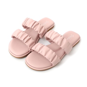 D+AF 【國民雲朵鞋3.0】粉彩雲朵抓皺雙帶拖鞋