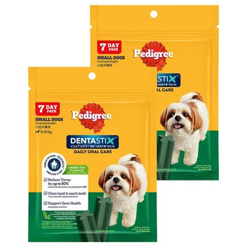 Pedigree 寶路 X型潔牙骨 小型犬專用  105g  2個  綠茶口味
