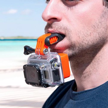GOPRO 8/7/6/5/4相機配件 口咬支架咬嘴牙套連接器 沖浪拍攝神器