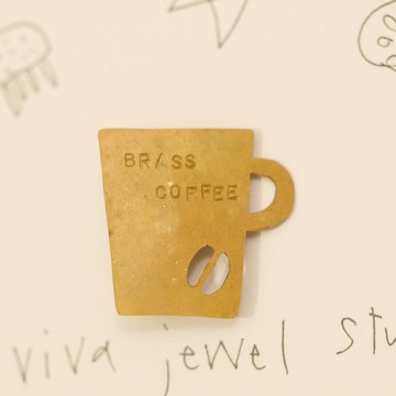 BRASS COFFEE 迷你胸針