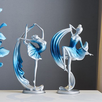 現代簡約芭蕾舞者女孩擺件家居客廳電視酒柜裝飾創意藝術擺設禮物