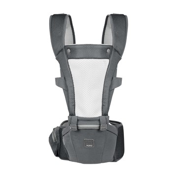 PUKU 藍色企鵝 - Lite Air腰凳揹巾-鐵灰色