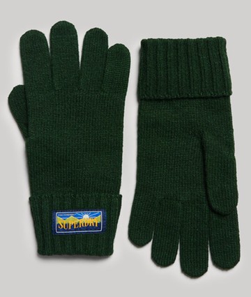 Superdry Women's Wool Blend Radar Gloves Green Size: S/M