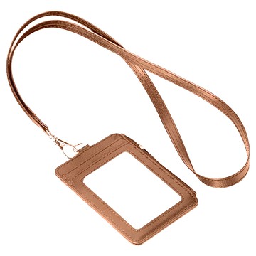 京都良品 仿皮革直式證件套/信用卡套/零錢包 棕色 PU皮  不適用