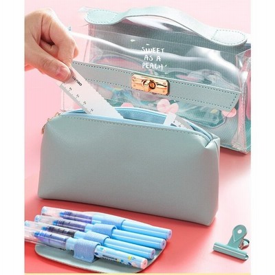 クリアペンケース ペンホルダー 筆箱 ペンケース 収納ケース 透明 おしゃれ シンプル かわいい 無地 中学生 小学生 見やすい 筆入れ 通販 Lineポイント最大get Lineショッピング
