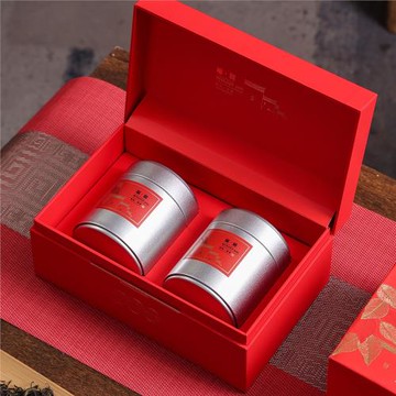 茶葉伴手禮包裝盒空禮盒半斤裝圓罐新年紅茶茶葉罐禮盒空盒可定