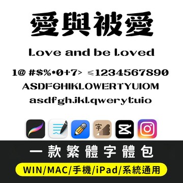 繁體字體｜可愛圓潤胖胖圓點字型包 下筆/剪映/Procreate/Goodnotes/Volg