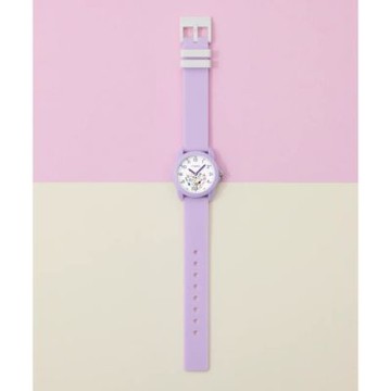 TIMEX 天美時 史努比聯名 30毫米 春日時光 輕量樹脂腕錶(丁香紫 TXTW2Y51200)