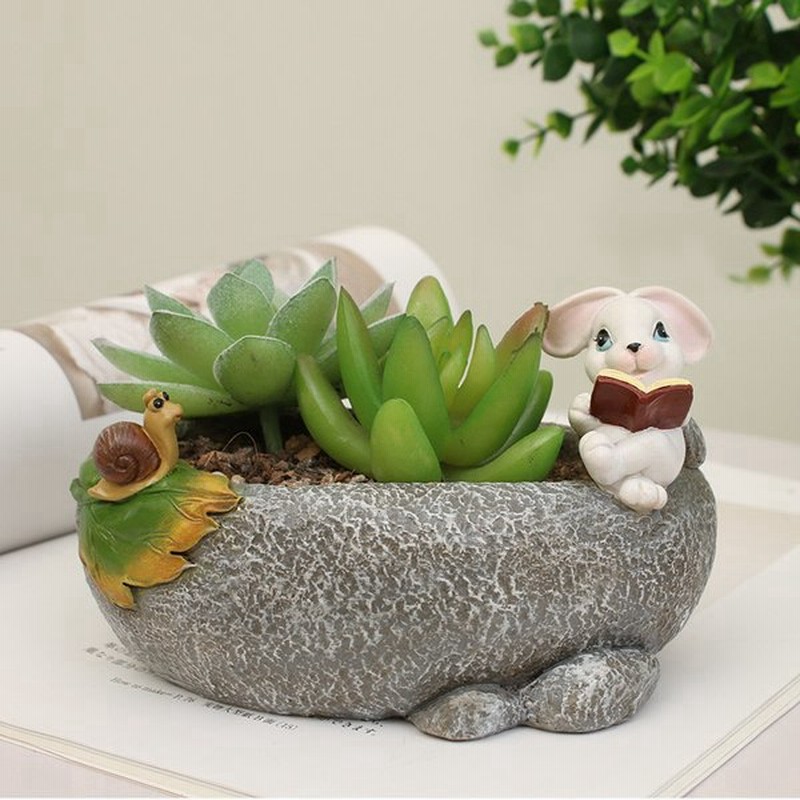 プランター 植木鉢 おしゃれ 鉢植え かわいい ガーデニング 鉢 インテリア 軽量 部屋 オフィス 室内 飾り カートゥーン 動物 花瓶 小さい 通販 Lineポイント最大get Lineショッピング