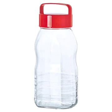 ADERIA 手提式長型梅酒醃漬玻璃瓶 9.5 x 29.5cm  2L  1個