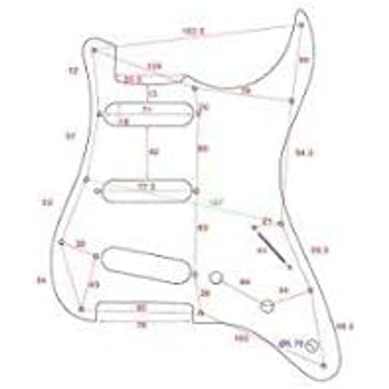 ALLPARTS ギター用ピックガード Vintage Cream Pickguard for Stratocaster PG-0552-048