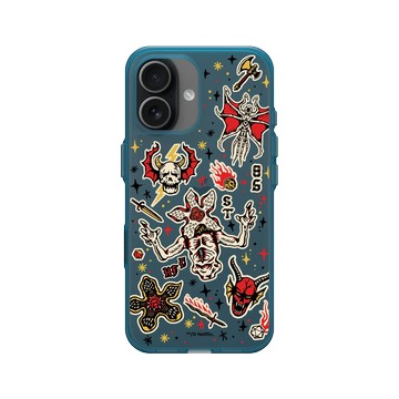 iPhone 17 Clear (相機按鈕) 夜幕藍 - Stranger Things - 地獄火