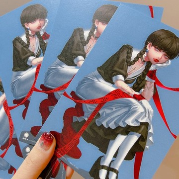 Red occult - 明信片 (SooK) 復古女孩 deco 插畫