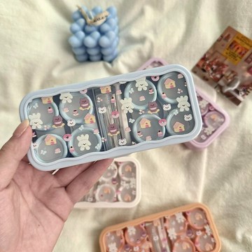 🎀免運🎀臺灣有貨🎀小分隔收納盒子分裝盒便攜大容量外出攜帶可愛多個高顔值爆款