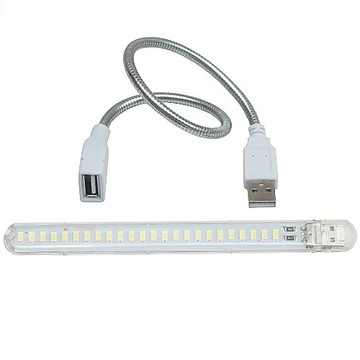 月陽 USB超亮24LED12W檯燈閱讀燈小夜燈手電筒蛇頸延長線(HL24SL)