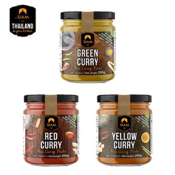 deSIAM 泰式增量型調味咖哩膏 200g 紅咖哩/黃咖哩/綠咖哩