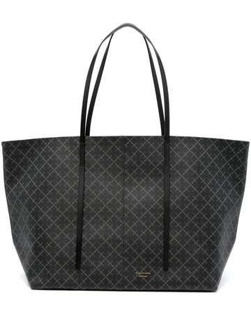 By Malene Birger - Abi monogram-pattern tote bag - women - PVC/Cotton/Calf Leather/Polyester - One Size - Black