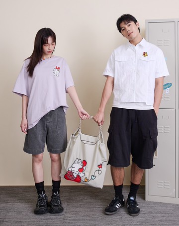 gozox小虎❤️call me tonight戀語刺繡手提袋(兩色)