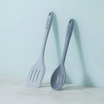 Prepara 食品級矽膠廚具兩件組 (漏勺/漏鏟) - 晨櫻粉