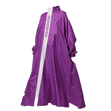 DongShen 東伸 開拓者斜開式雨衣 雙重防水設計 隱藏收納雨帽 3D立體口罩  2XL  紫色