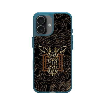 iPhone 17 Clear (相機按鈕) 夜幕藍 - 花生騷 WasangShow - DAYA等高線