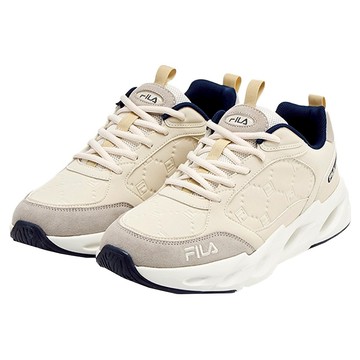 FILA 斐樂 中性復古運動鞋 4C601Y743  25cm  米色 + 灰色