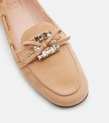 Roger Vivier Boat Strass embellished suede boat shoes