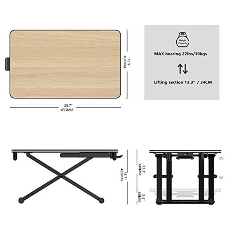 【お値下げ】Fengeスタンディングデスク　テーブル 高さ調整  653mm