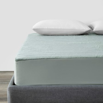 WARM TOUCH 石墨烯保暖防靜電恆溫床包式保潔墊單人 藤綠