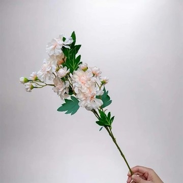 居家花仙子芍藥香檳橙仿真花花材(1入組)