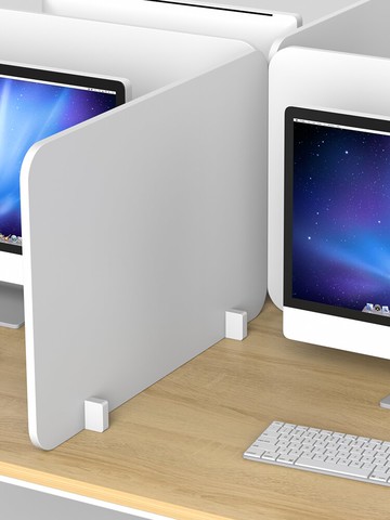 擋板屏風移動工位桌上定制支架固定亞克力室內課桌辦公桌隔斷