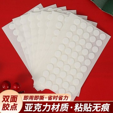 臺灣出🔥🔥【200點/】納米 透明 無痕雙面膠貼 貼婚車 婚房 不殘留 喜字膠點