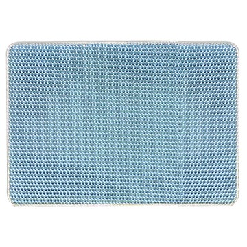 雙層貓砂墊  可拆式  藍色  EVA材質  底部防滑  大  1個