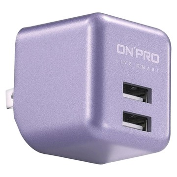 PLUSv雙USB 3.4A 第二代 超急速充電小豆腐 UC-2P01  璀璨紫  1個