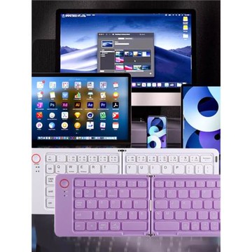 ipad折疊藍牙倉頡繁體鍵盤平板無線筆記本通用typec充電韓文俄文