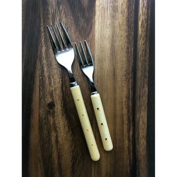 MEISTER HAND ASIAN系列 木把餐具-叉子(六款可選) - 格紋-蛋糕叉子(小)